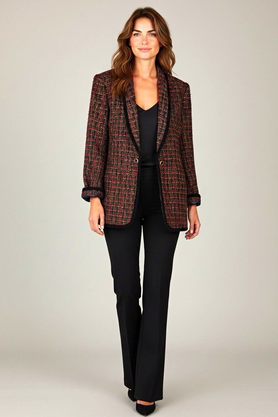 NWT Lord & Taylor 100% Wool Tweed Blazer Jacket Vintage Womens Plus Size 16W